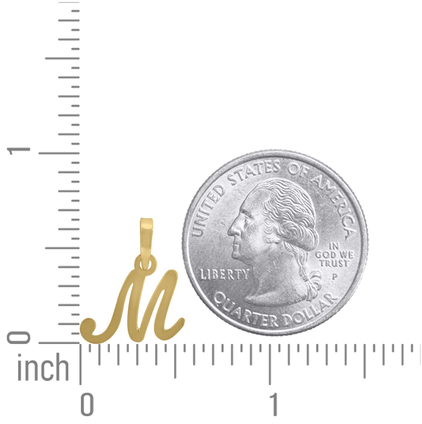 Sterling Silver Or Yellow-tone Unisex Cursive Initial Alphabet Charm Pendant