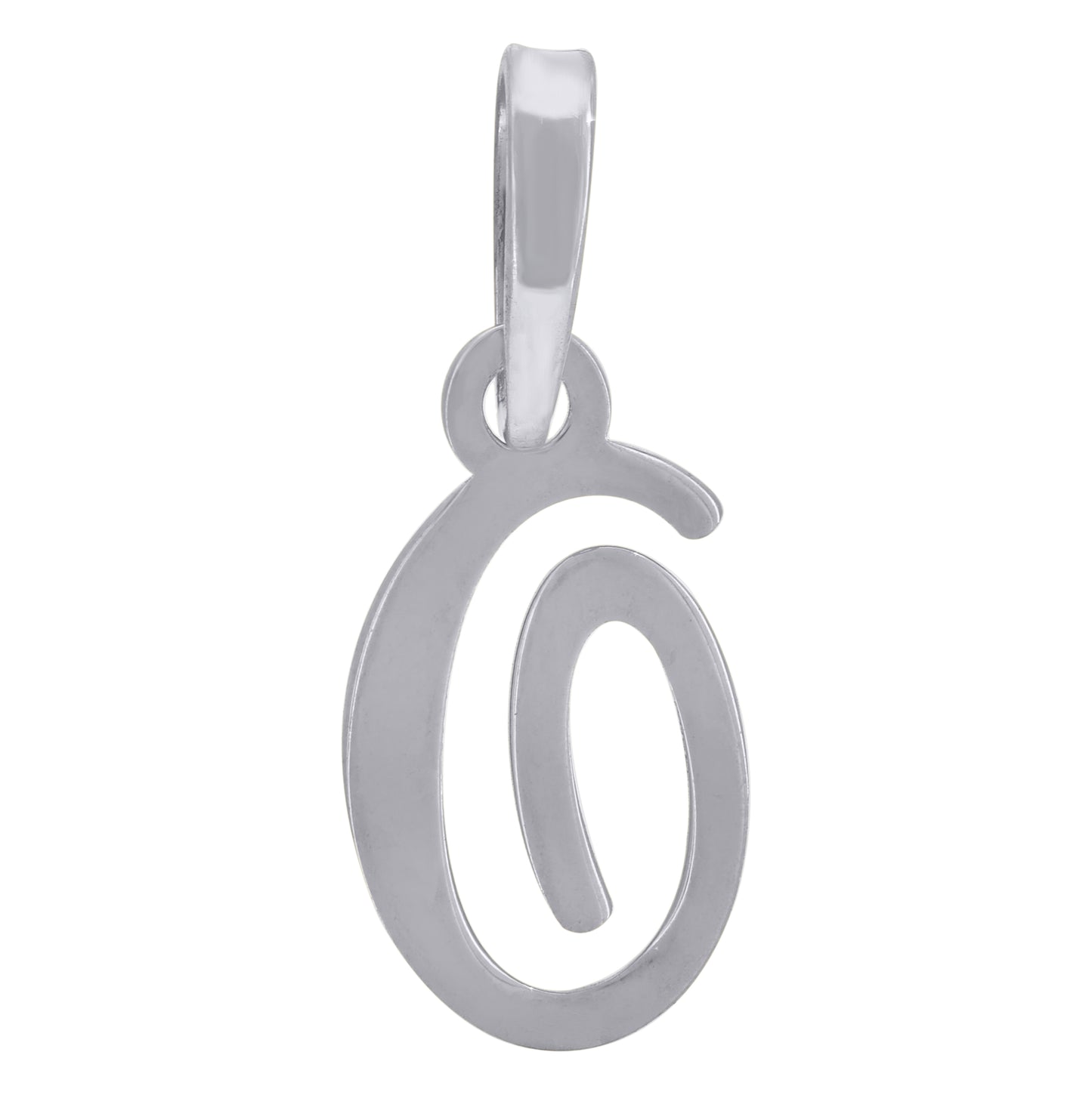 Sterling Silver Or Yellow-tone Unisex Cursive Initial Alphabet Charm Pendant