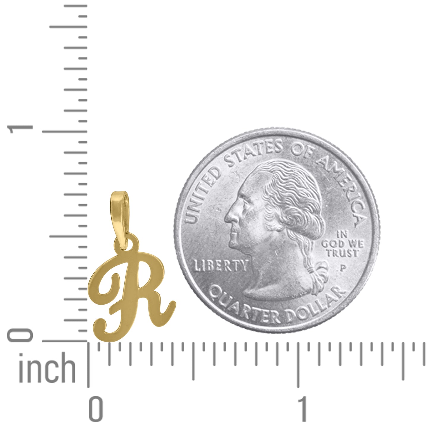 Sterling Silver Or Yellow-tone Unisex Cursive Initial Alphabet Charm Pendant