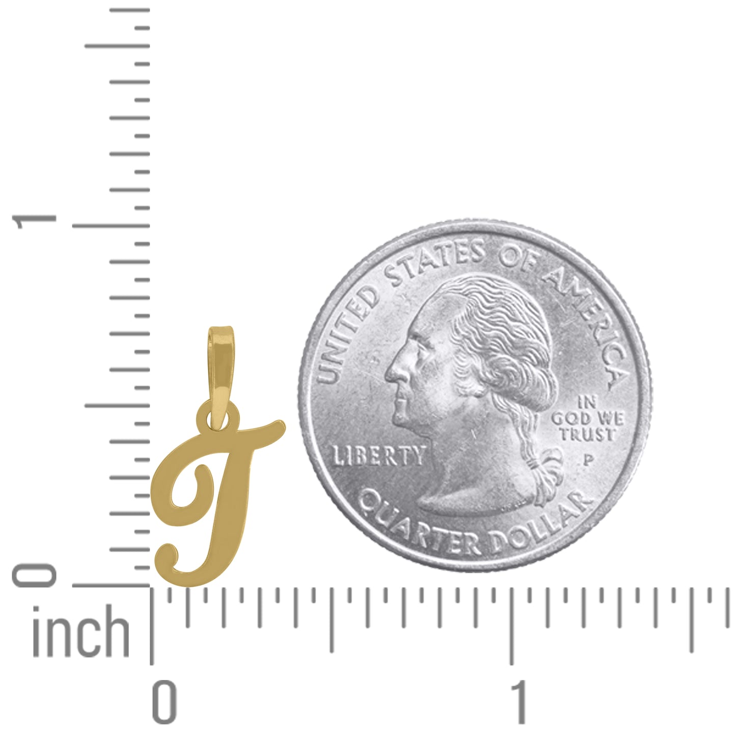 Sterling Silver Or Yellow-tone Unisex Cursive Initial Alphabet Charm Pendant