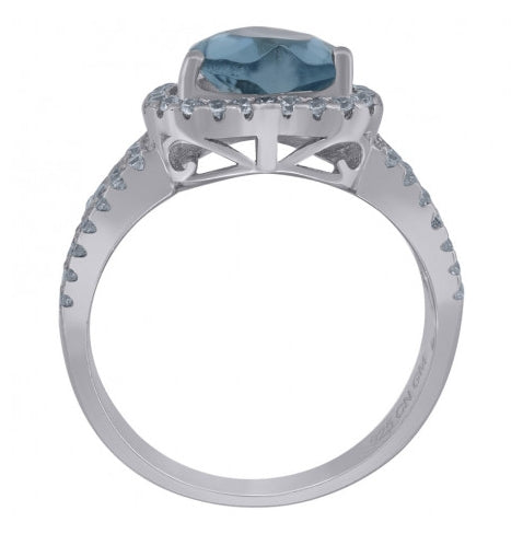 Sterling Silver Womens Cubic Zirconia Heart Bridal Anniversary Wedding Engagement Band Ring