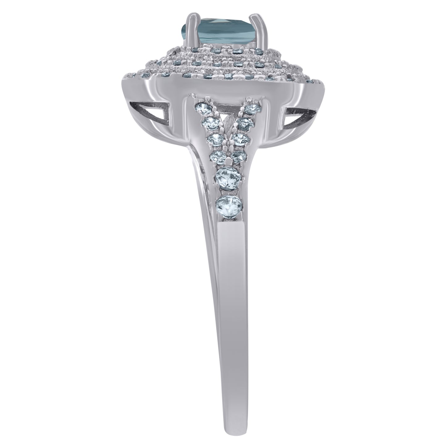925 Sterling Silver Womens Princess Cut Cubic Zirconia Fashion Bridal Anniversary Engagement Wedding Ring
