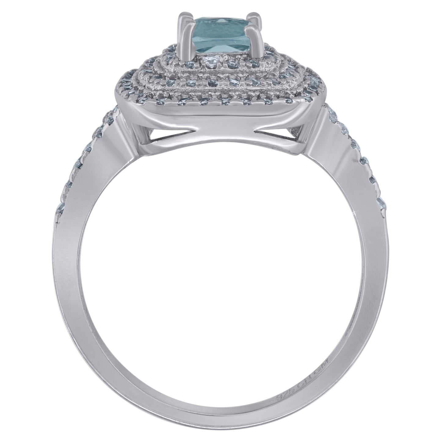 925 Sterling Silver Womens Princess Cut Cubic Zirconia Fashion Bridal Anniversary Engagement Wedding Ring