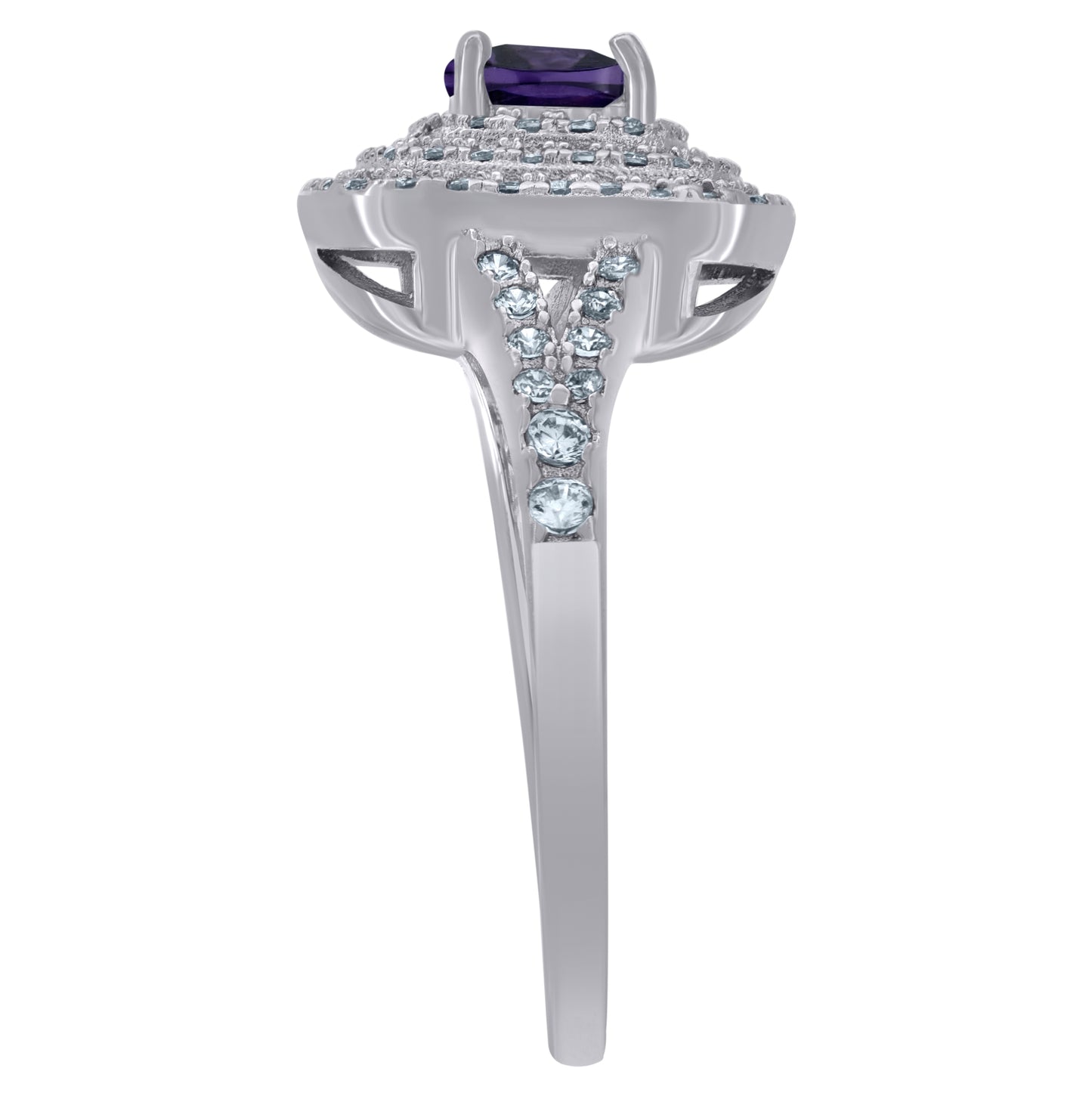 925 Sterling Silver Womens Princess Cut Cubic Zirconia Fashion Bridal Anniversary Engagement Wedding Ring