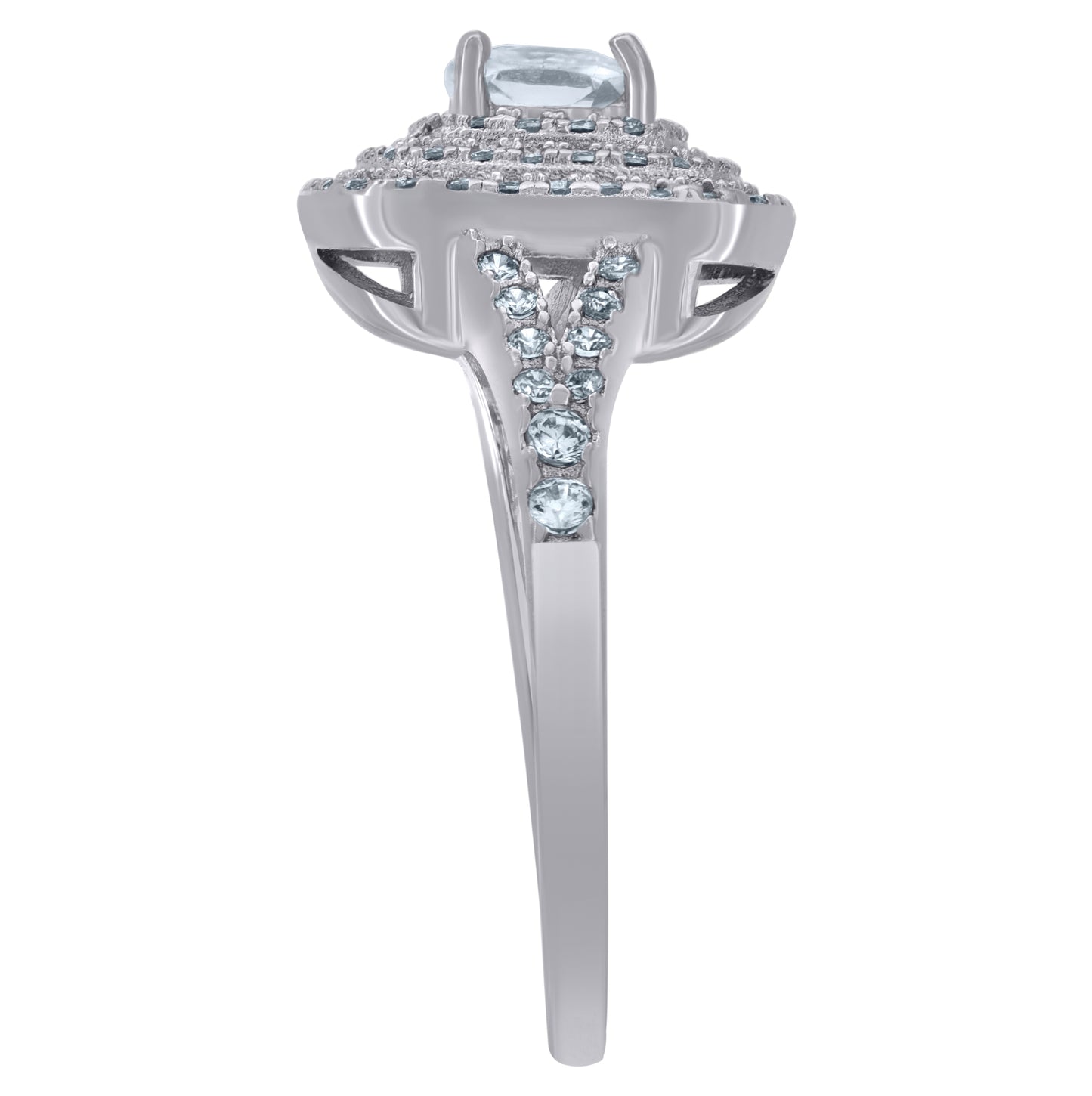 925 Sterling Silver Womens Princess Cut Cubic Zirconia Fashion Bridal Anniversary Engagement Wedding Ring