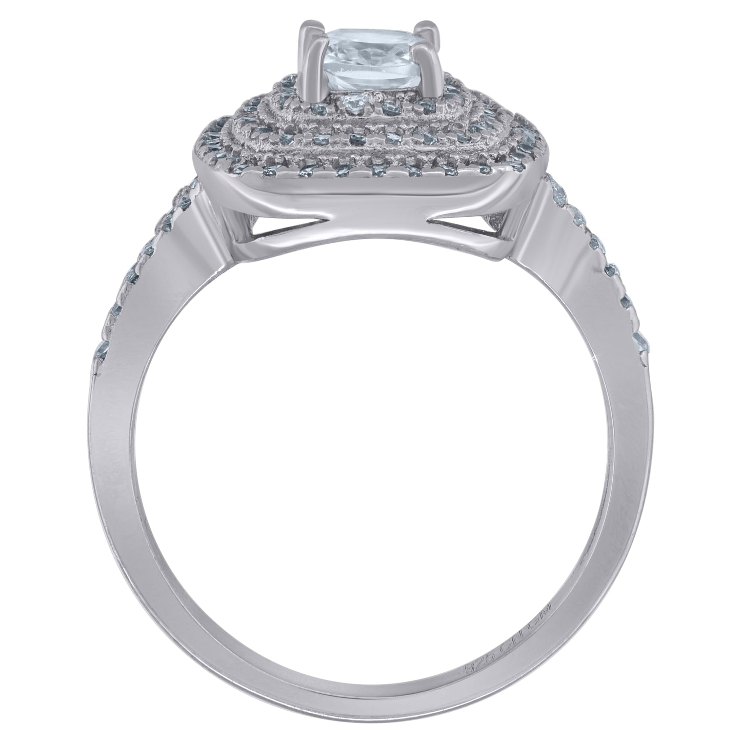 925 Sterling Silver Womens Princess Cut Cubic Zirconia Fashion Bridal Anniversary Engagement Wedding Ring