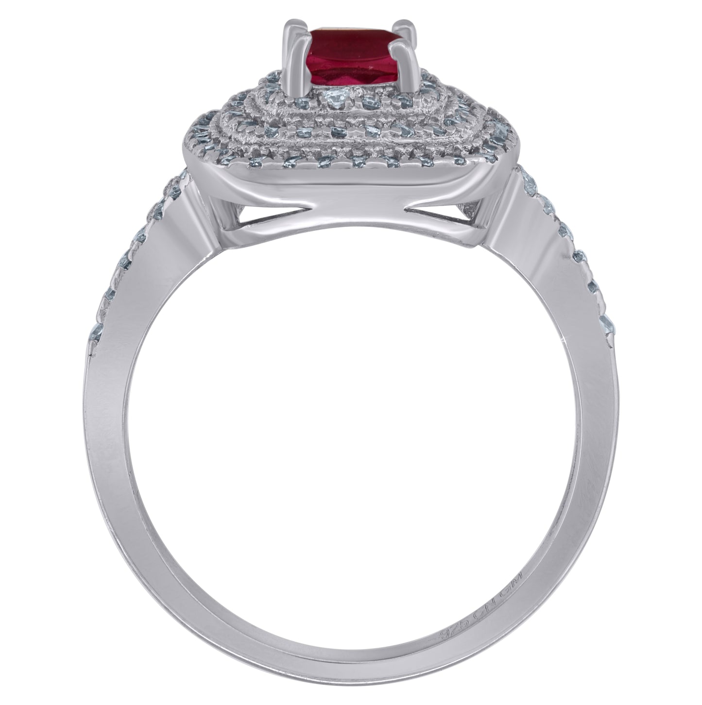 925 Sterling Silver Womens Princess Cut Cubic Zirconia Fashion Bridal Anniversary Engagement Wedding Ring