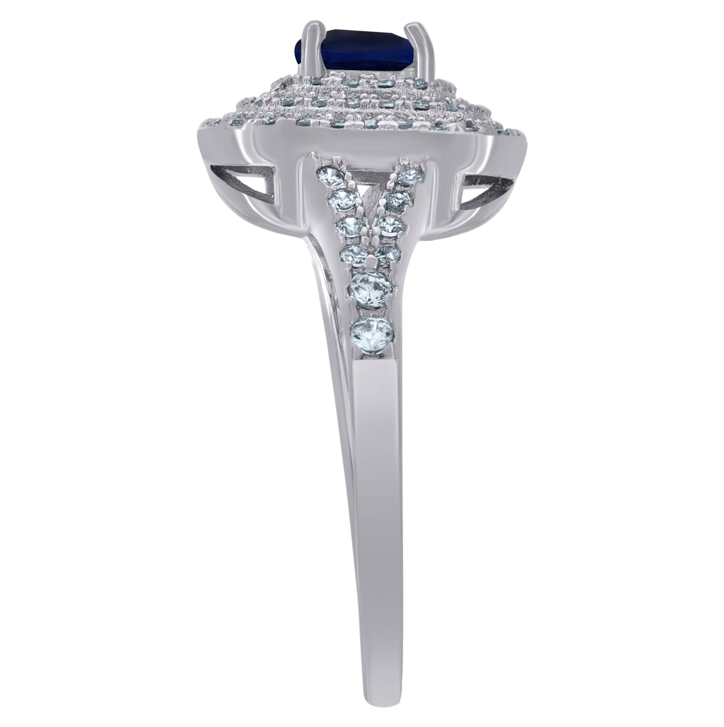 925 Sterling Silver Womens Princess Cut Cubic Zirconia Fashion Bridal Anniversary Engagement Wedding Ring