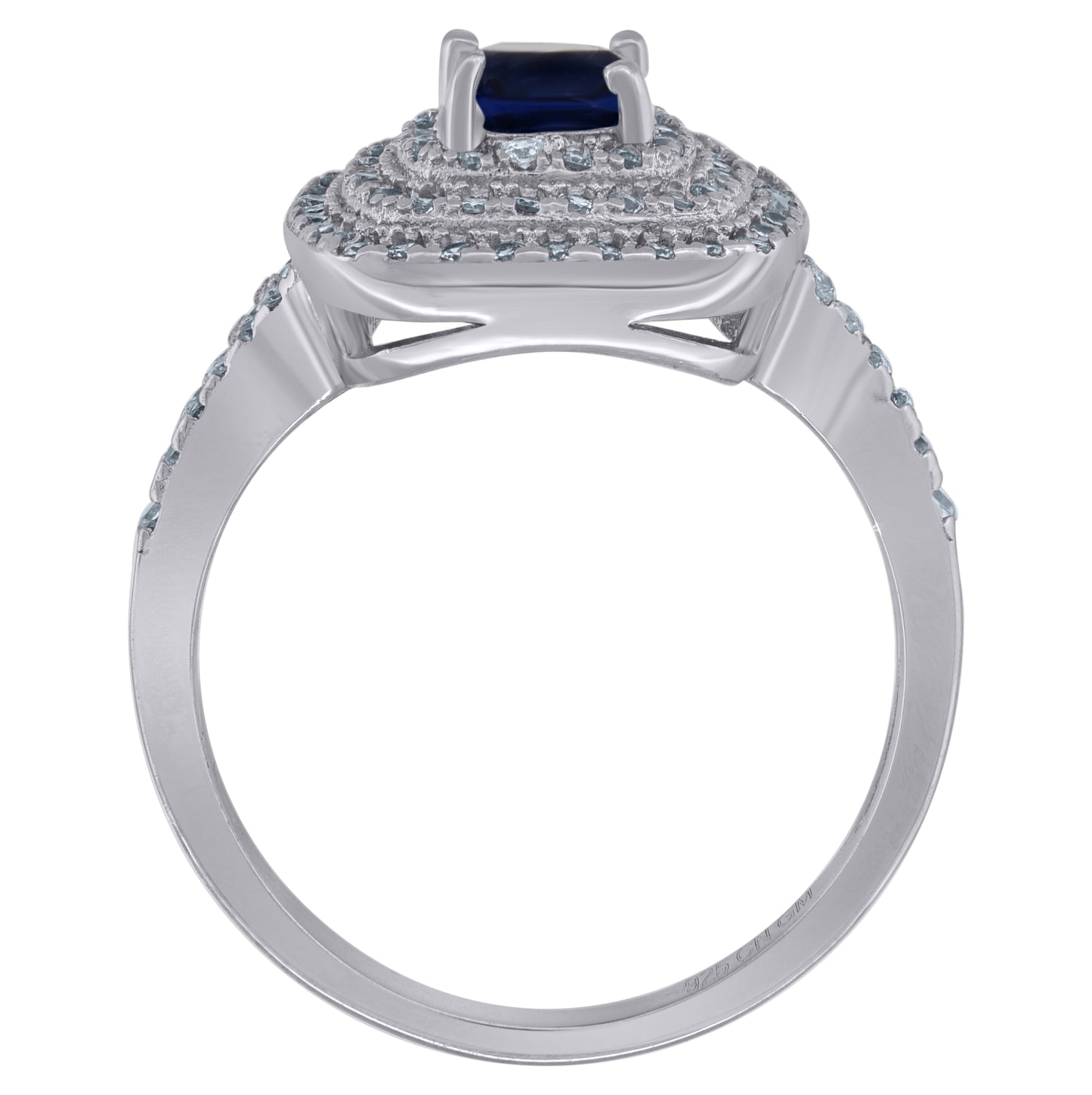 925 Sterling Silver Womens Princess Cut Cubic Zirconia Fashion Bridal Anniversary Engagement Wedding Ring