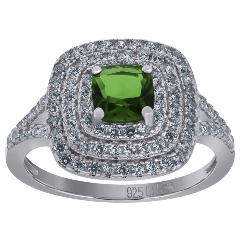 925 Sterling Silver Womens Princess Cut Cubic Zirconia Fashion Bridal Anniversary Engagement Wedding Ring