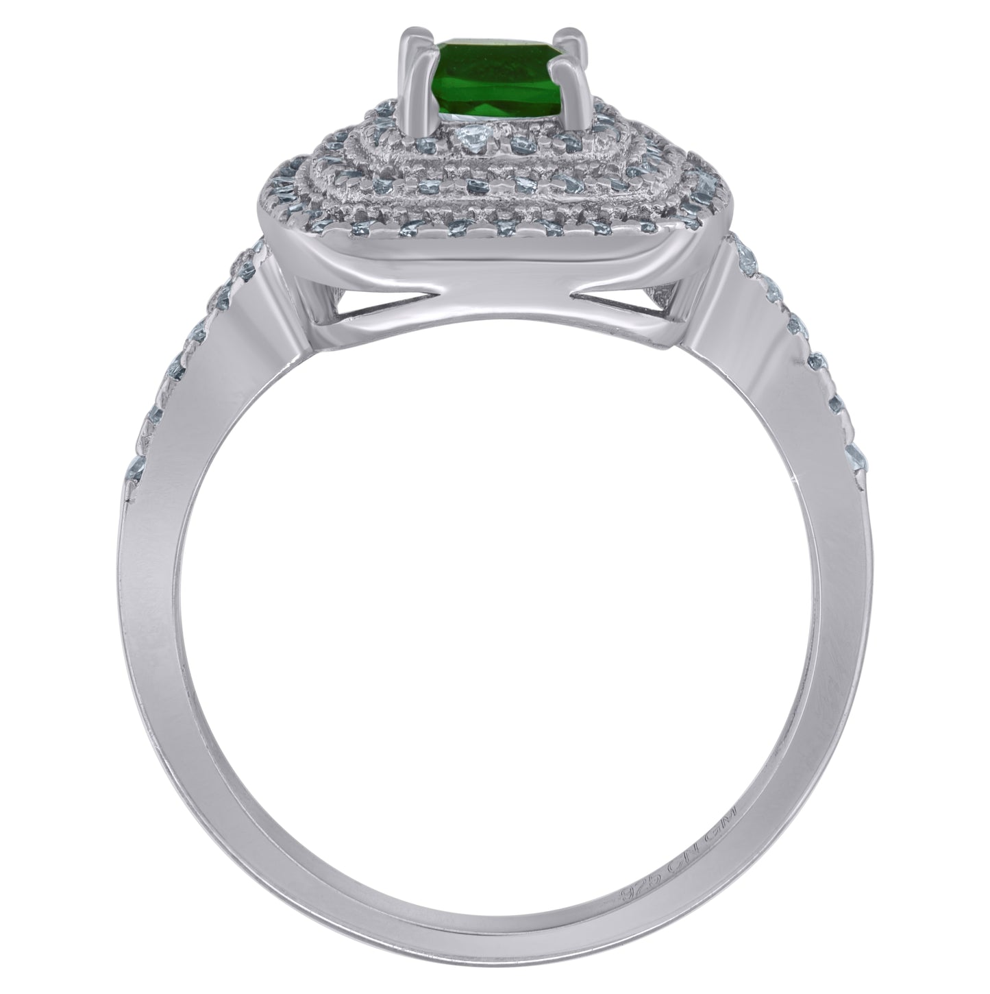 925 Sterling Silver Womens Princess Cut Cubic Zirconia Fashion Bridal Anniversary Engagement Wedding Ring