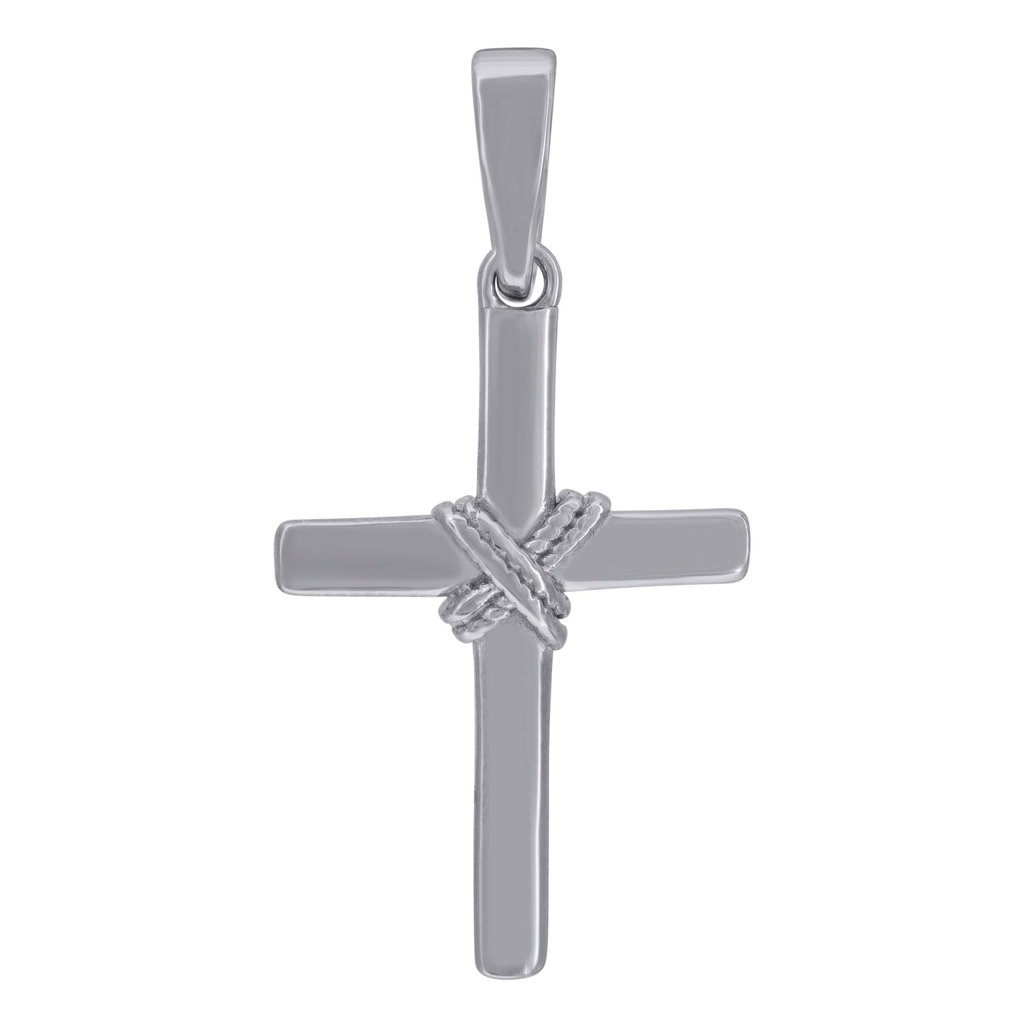 Sterling Silver Unisex X Cross Religious Charm Pendant