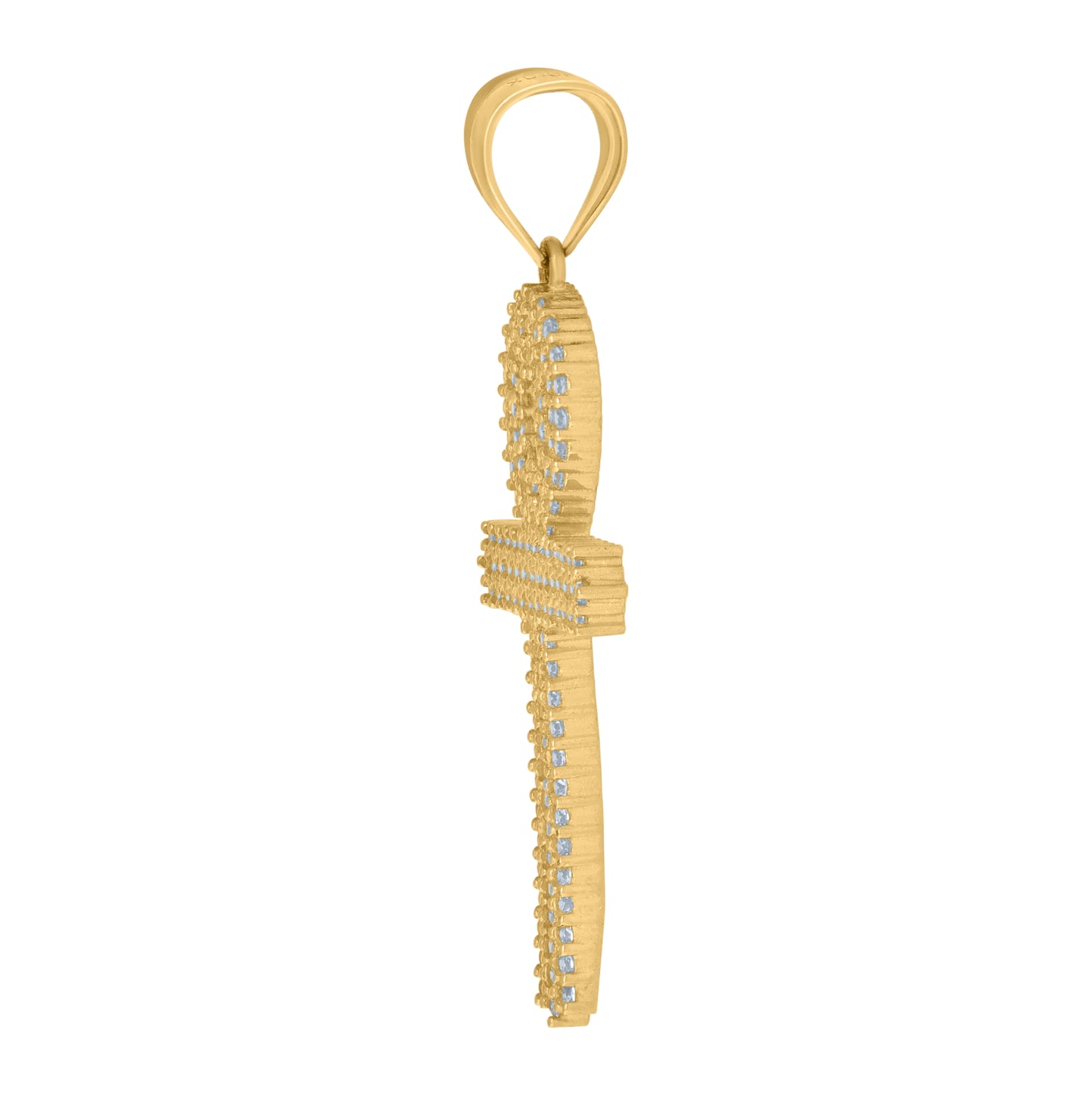 10K Yellow Gold Mens Cubic-Zirconia Photo Frame Star Charm Pendant