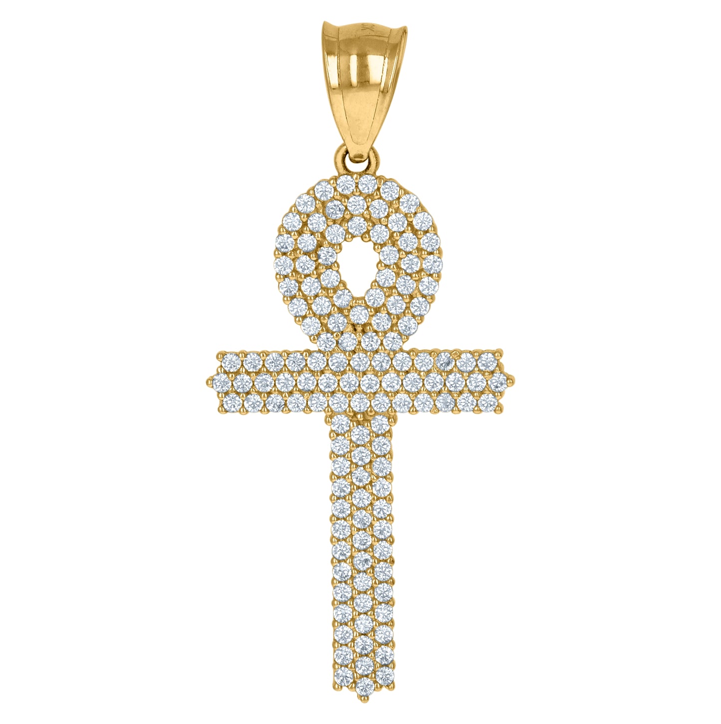 10K Yellow Gold Mens Cubic-Zirconia Photo Frame Star Charm Pendant
