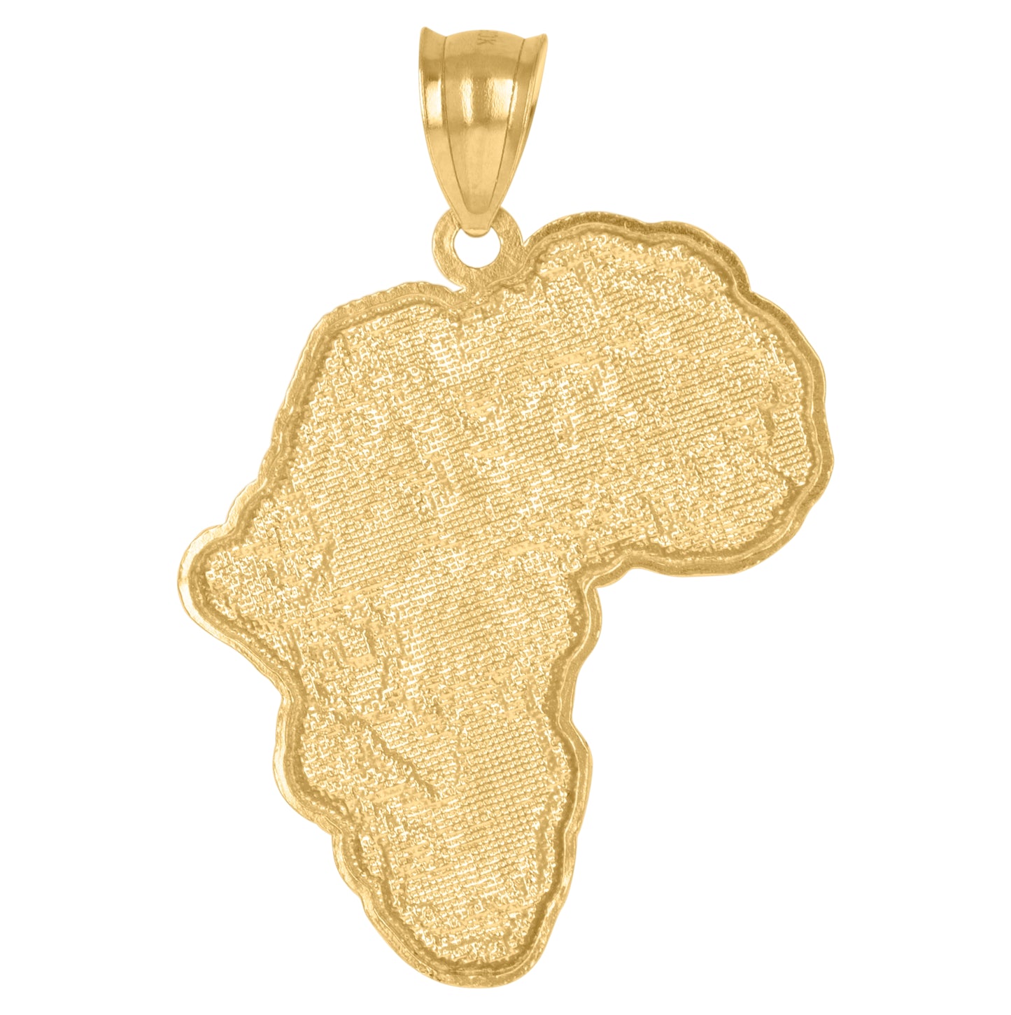 10K Yellow Gold Mens Africa Country Globe Maps Charm Pendant