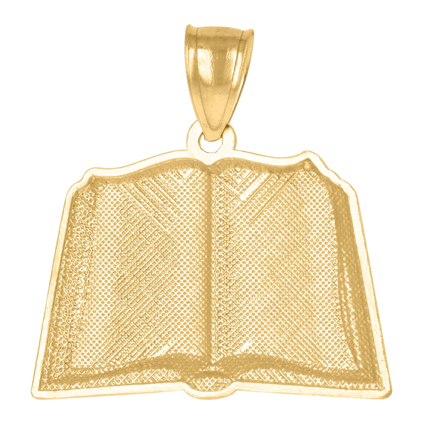 10K Yellow Gold Unisex Holy Bible Holy Book Symbol Religious Charm Pendant
