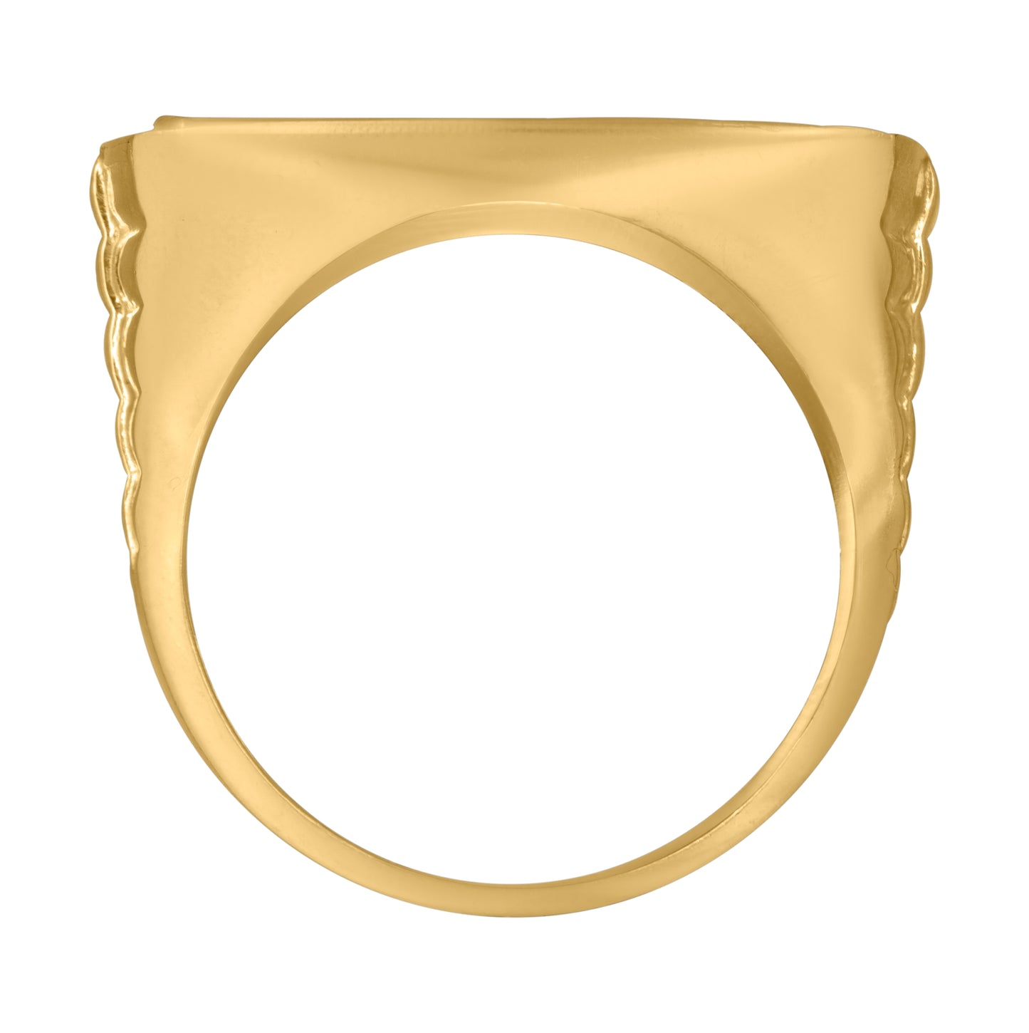 10K Two-Tone Gold Mens Cubic-Zirconia Last Supper Religious Ring