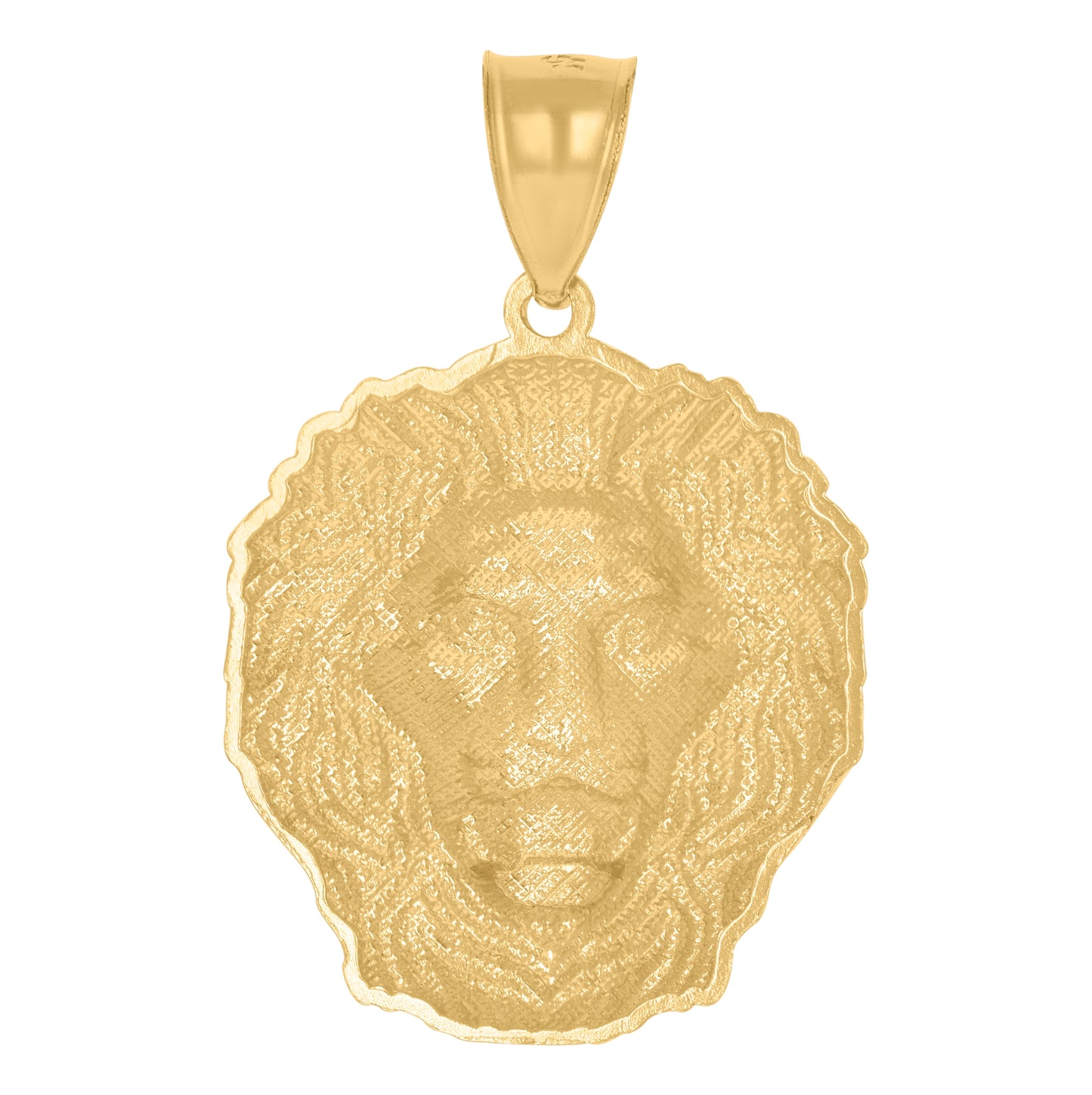 10K Yellow Gold Mens Leo/Lion Animal Zodiac Sign/Wildlife Charm Pendant