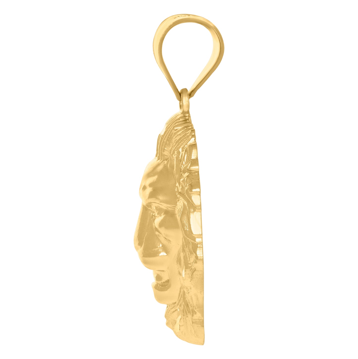 10K Yellow Gold Mens Leo/Lion Animal Zodiac Sign/Wildlife Charm Pendant