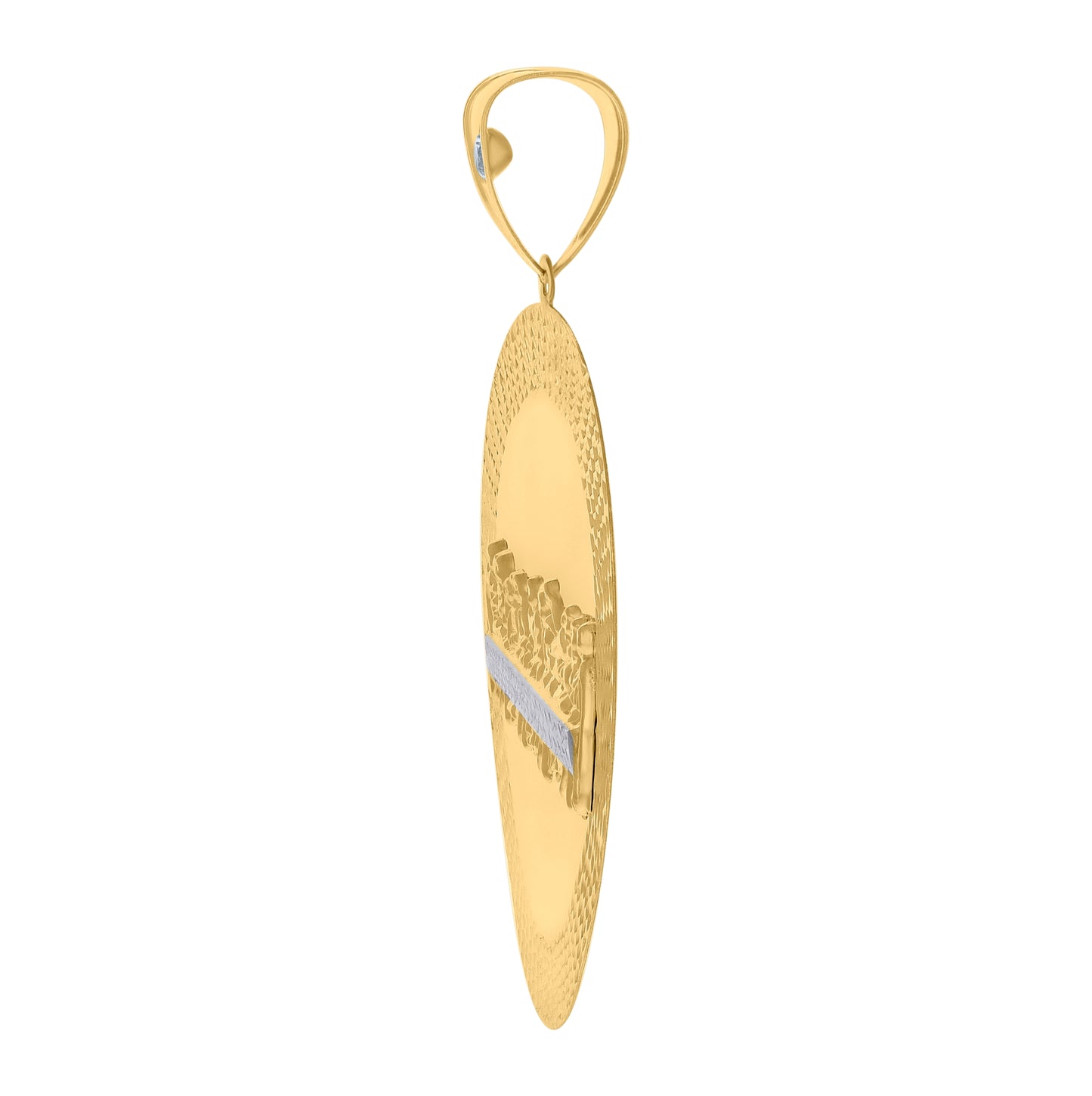 10K Two-tone Gold Mens Cubic-Zirconia Medallion Last Supper Religious Charm Pendant