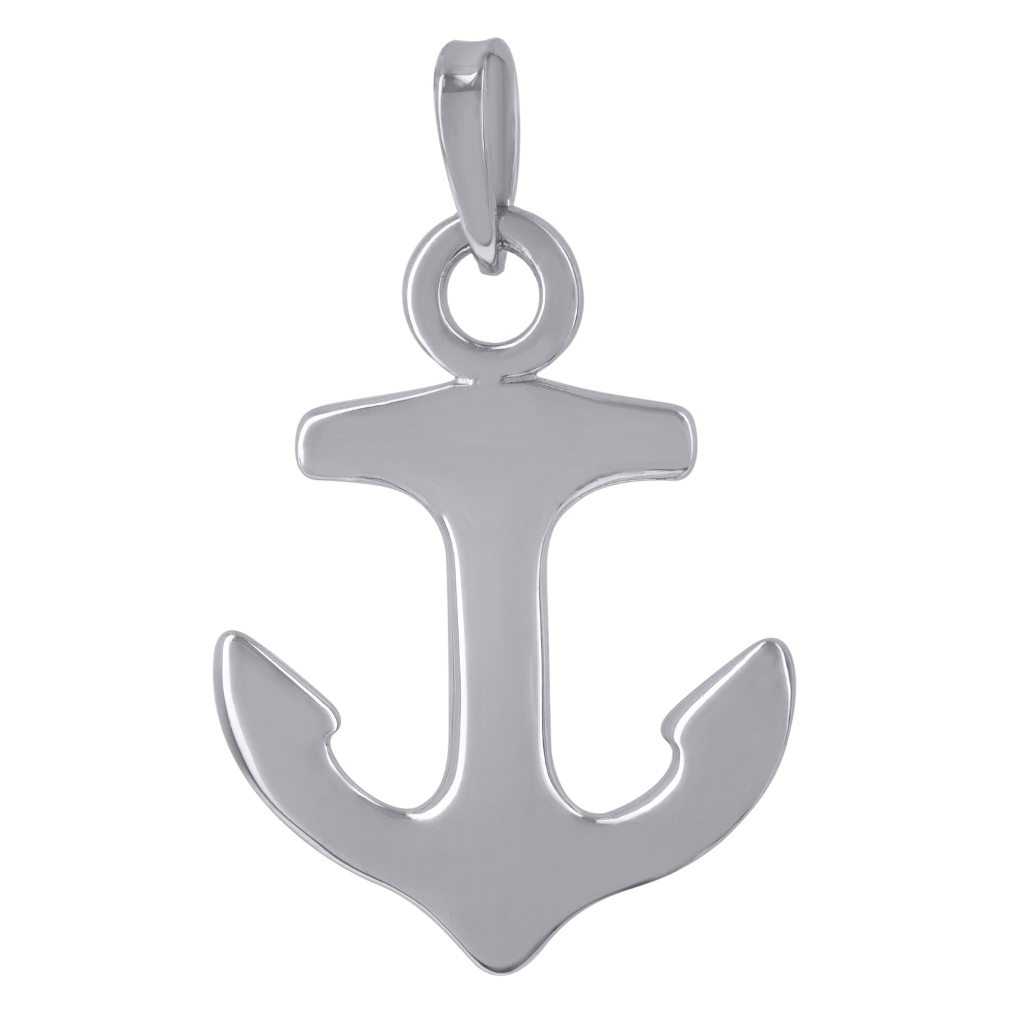 Sterling Silver Mens Ocean Anchor Charm Pendant