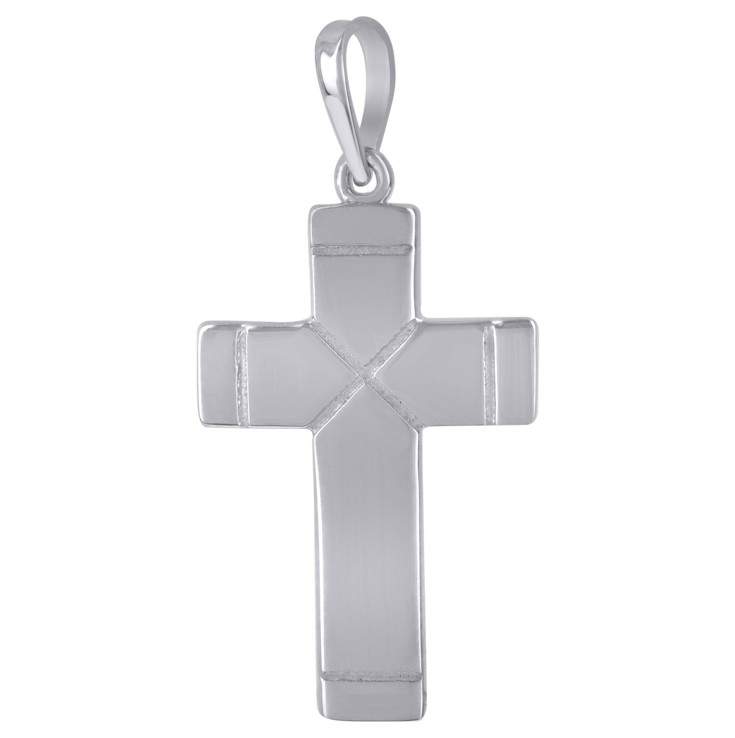 Sterling Silver Unisex Religious Cross Charm Pendant