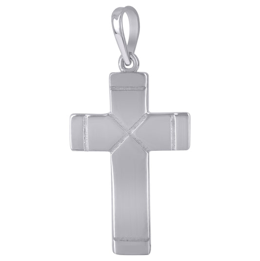 Sterling Silver Unisex Religious Cross Charm Pendant