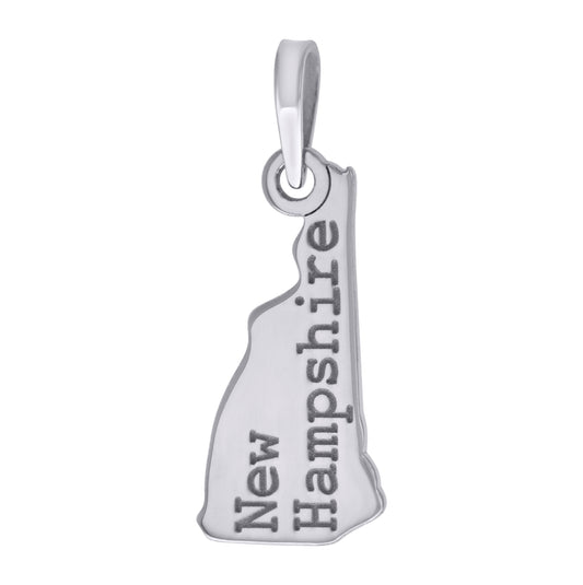 Sterling Silver Unisex American States New Hampshire Charm Pendant