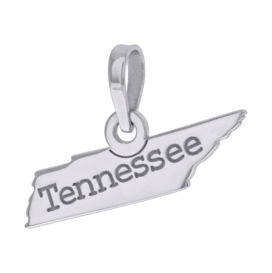 Sterling Silver Unisex American States Tennessee Charm Pendant