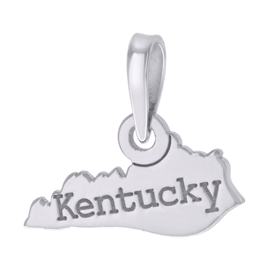 Sterling Silver Unisex American States Kentucky Charm Pendant