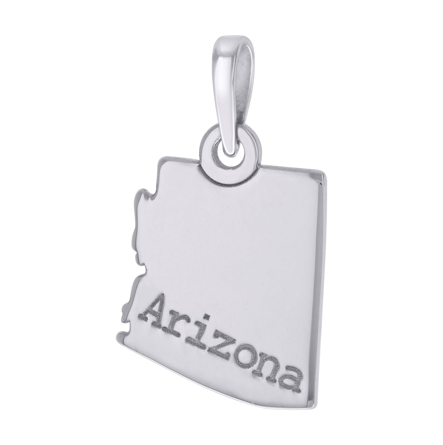 Sterling Silver Unisex American States Arizona Charm Pendant