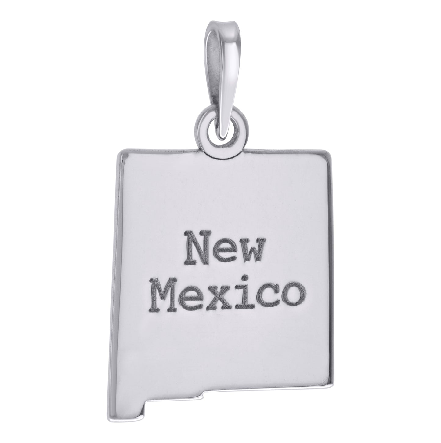 Sterling Silver Unisex American States New Mexico Charm Pendant