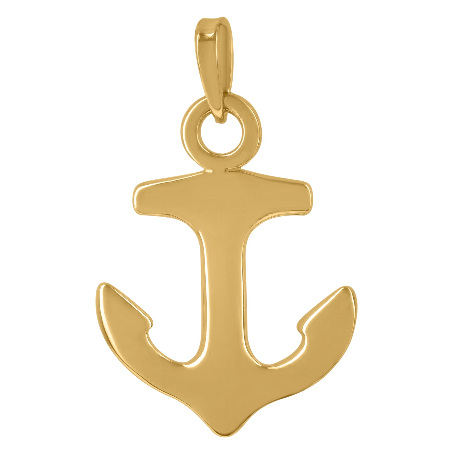 Sterling Silver Mens Ocean Anchor Charm Pendant