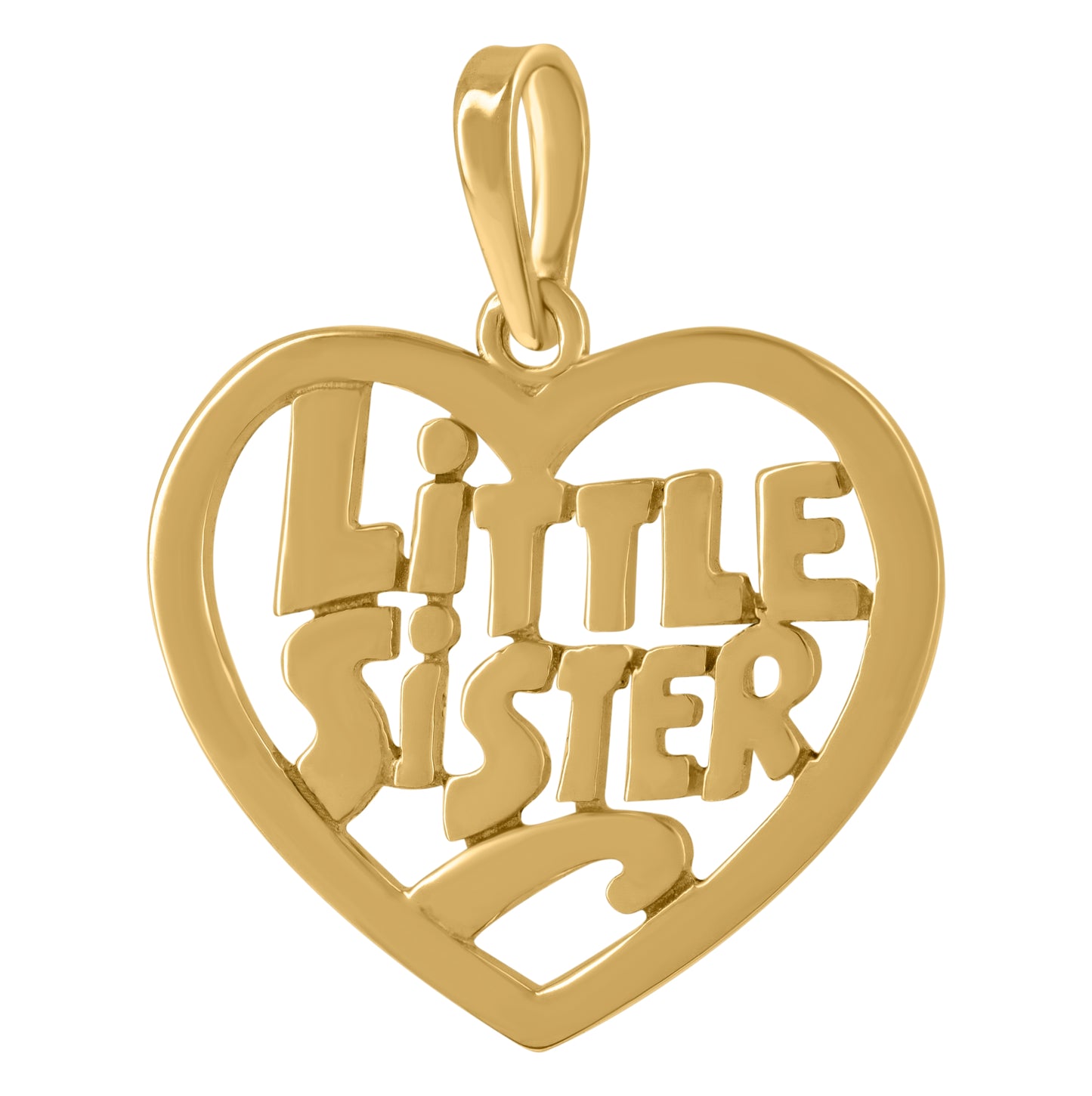 Sterling Silver Womens Fashion Little Sister Talking Charm Pendant
