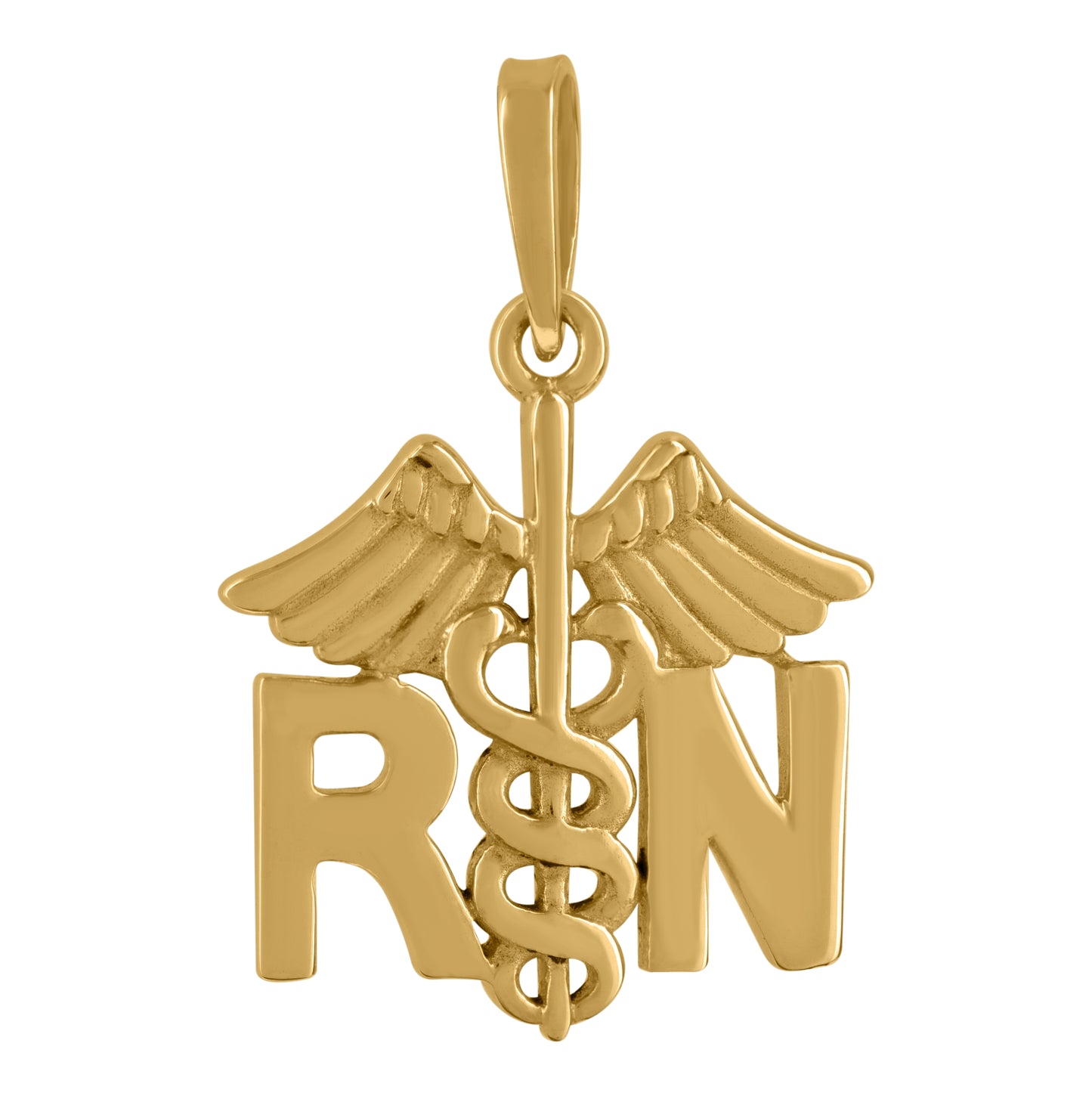 Sterling Silver Womens Symbol Rn Registered Nurse Charm Pendant