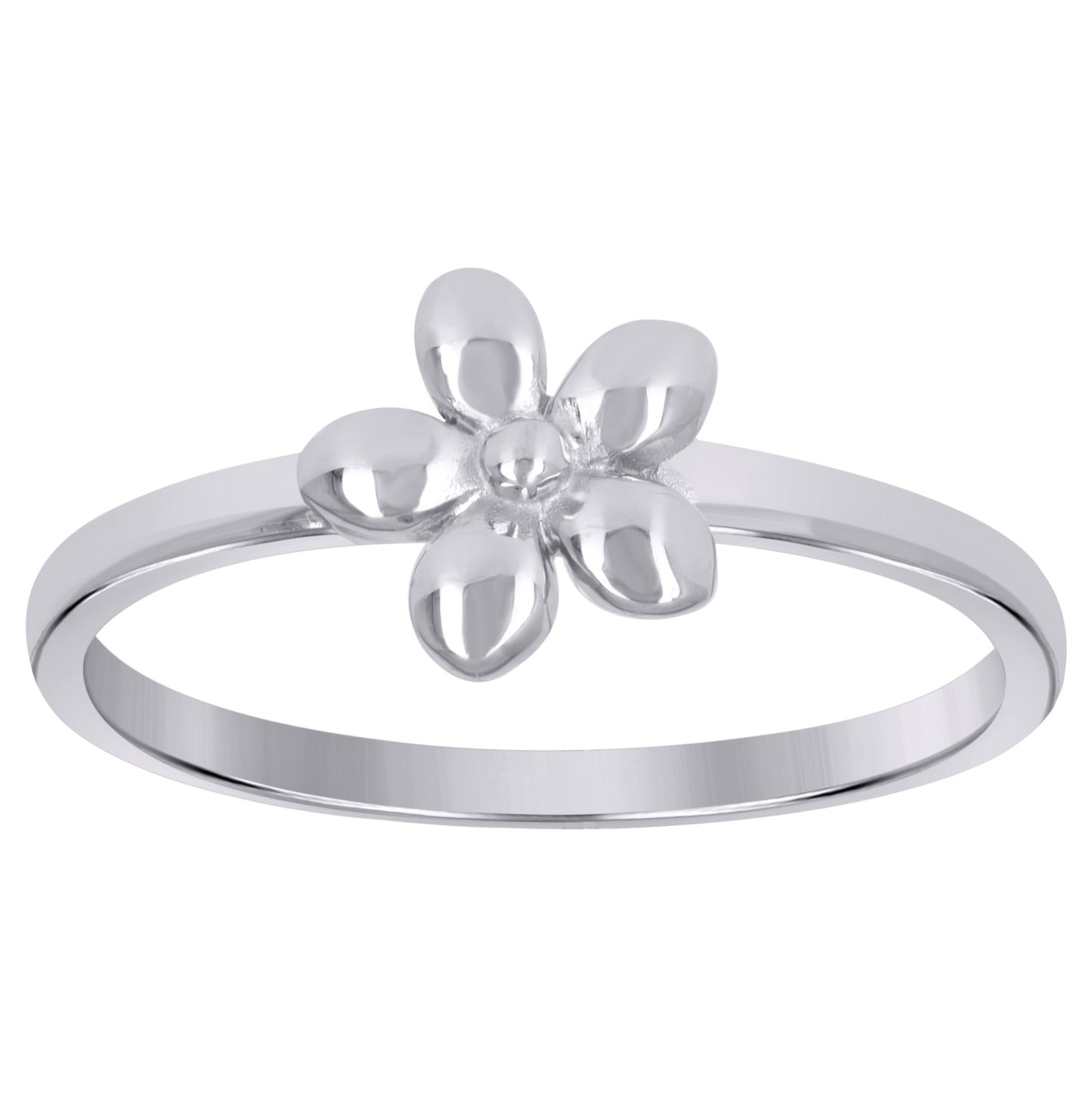 Sterling Silver Womens Flower Fashion Bridal Anniversary Wedding Engagement Band Ring Size 6 To 8