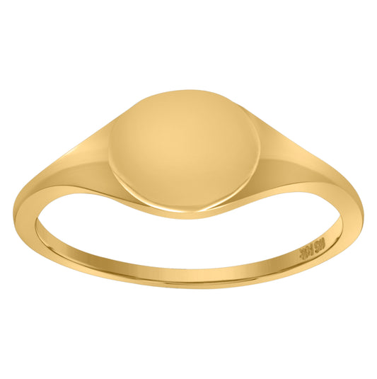 10K Yellow Gold Womens Engraveable Signet Rings