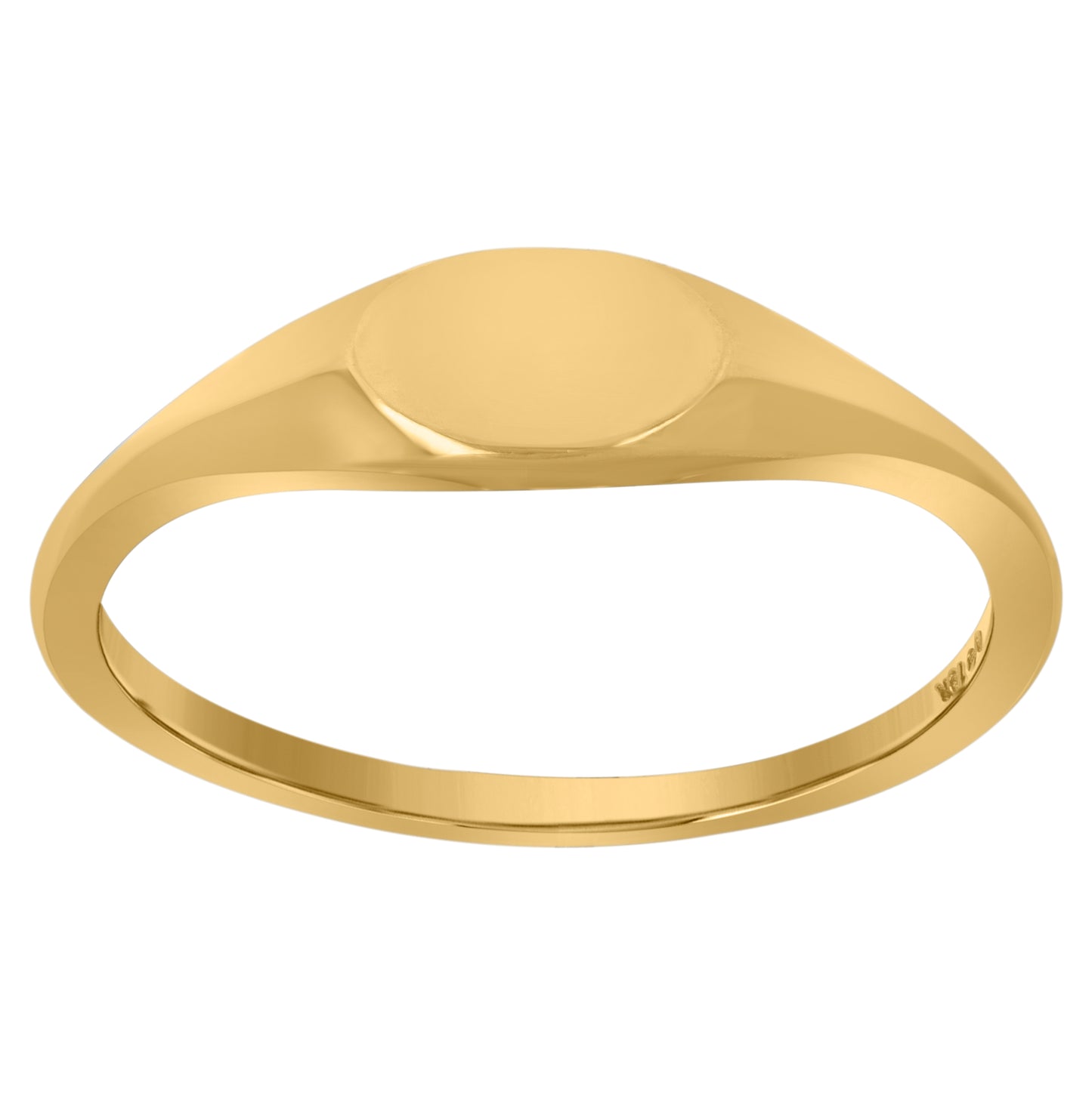 10K Yellow Gold Womens Engraveable Signet Rings