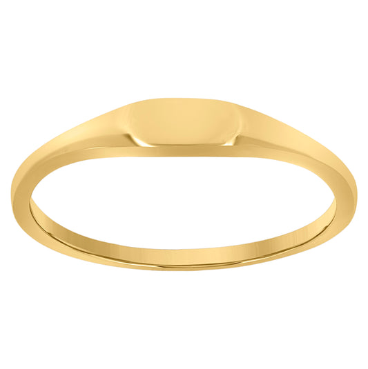 10K Yellow Gold Womens Engraveable Signet Rings