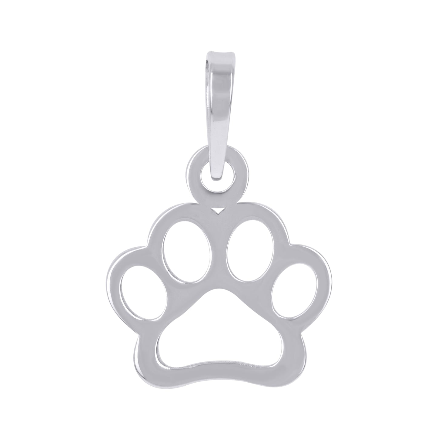 Sterling Silver Unisex Paw Print Pet Fashion Charm Pendant