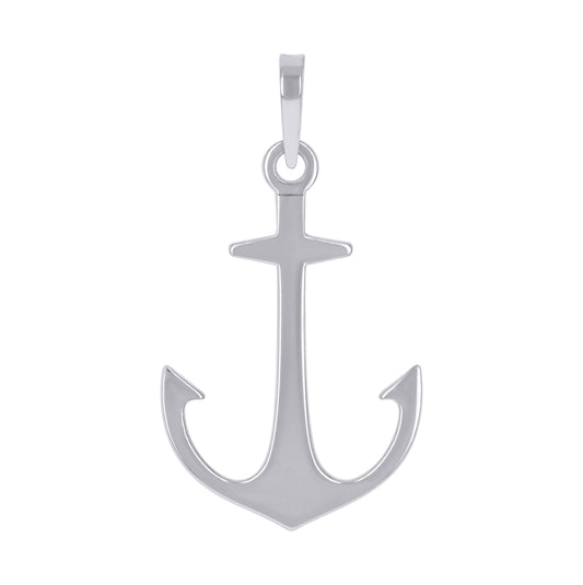 Sterling Silver Unisex Anchor Ocean Life Charm Pendant