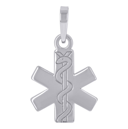 Sterling Silver Unisex Nurse Symbols Occupation Charm Pendant