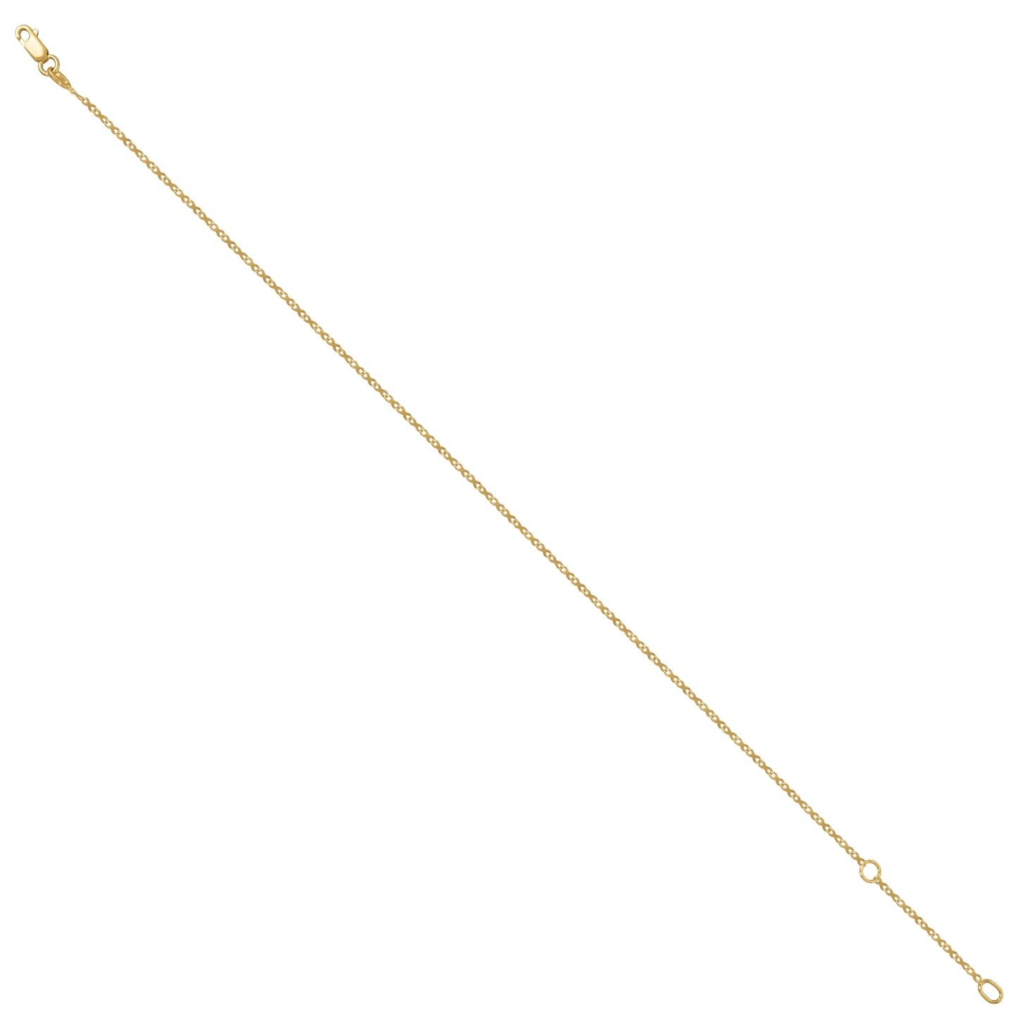 14K Yellow Gold Womens Chain Anklet