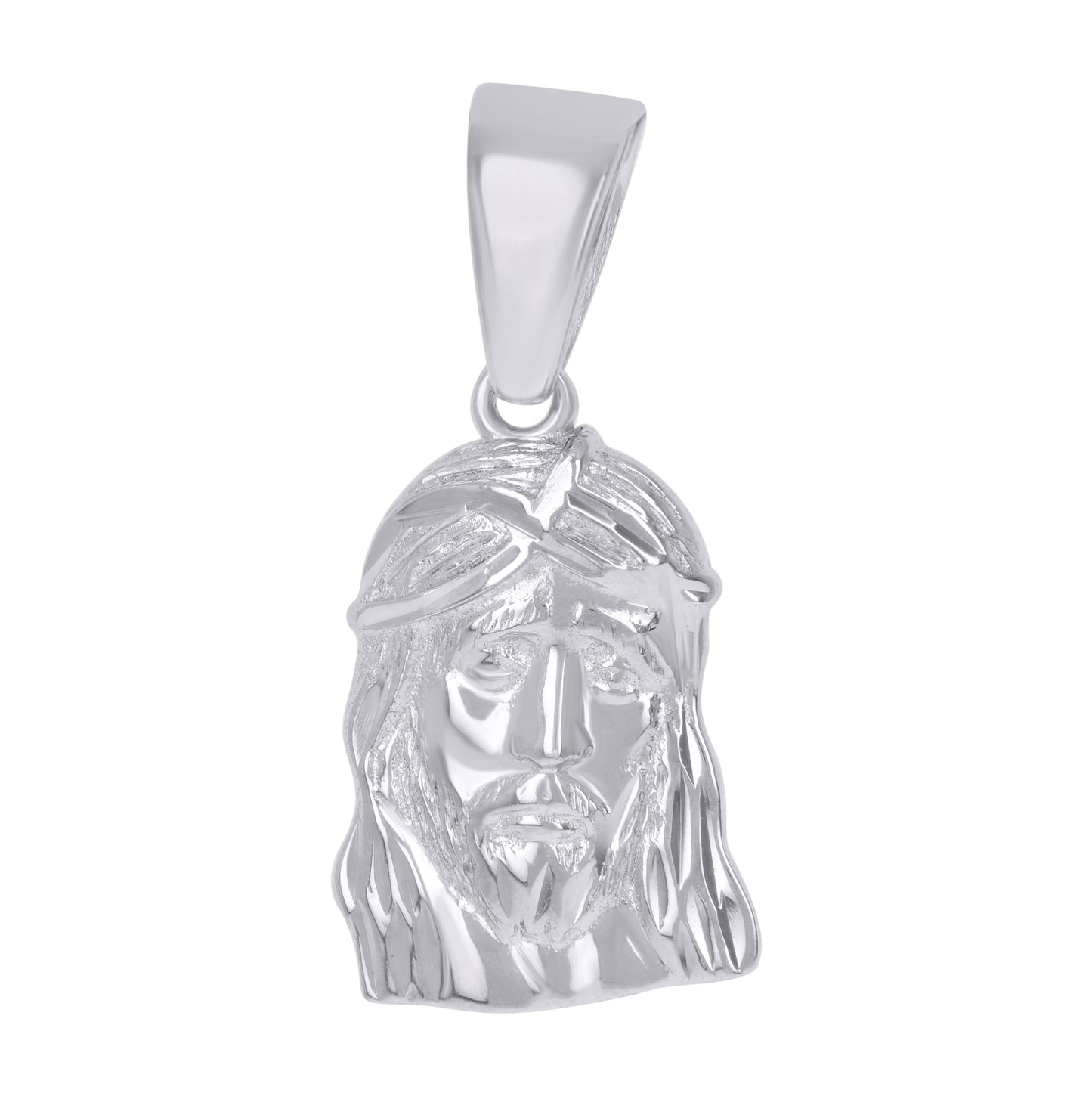 Sterling Silver Unisex Jesus Religious Charm Pendant