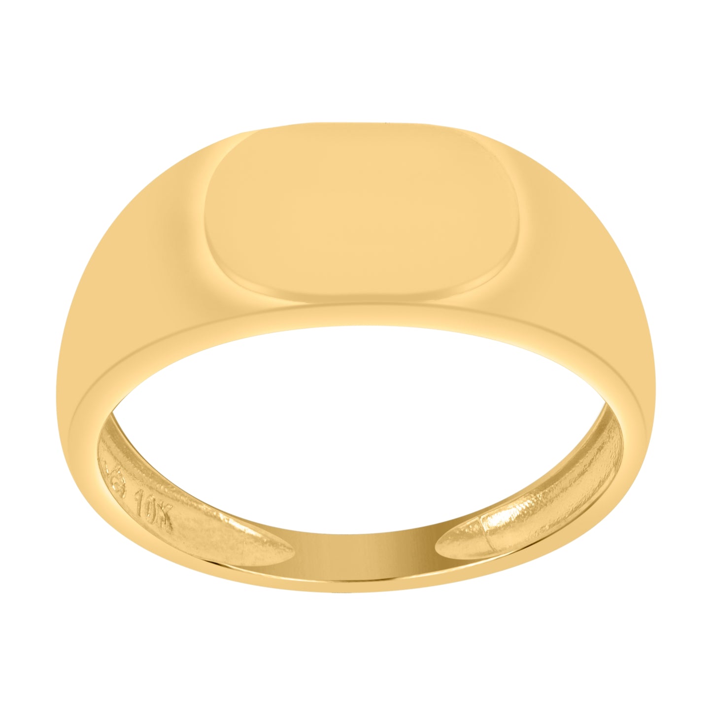 10K Yellow Gold Mens Signet Ring