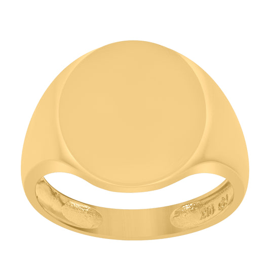 10K Yellow Gold Mens Signet Ring