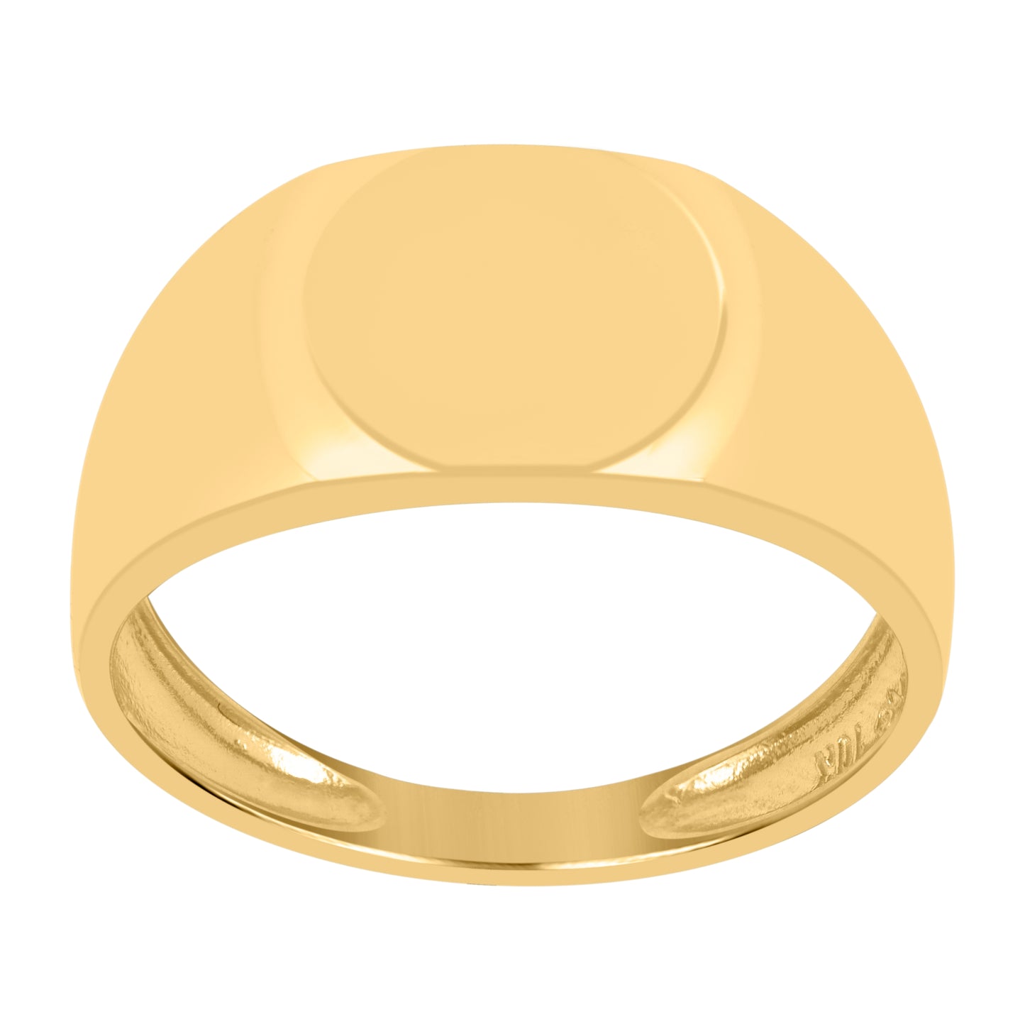 10K Yellow Gold Mens Signet Ring
