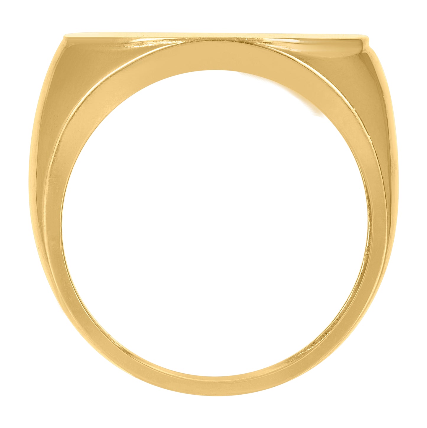 10K Yellow Gold Mens Signet Fashion Ring