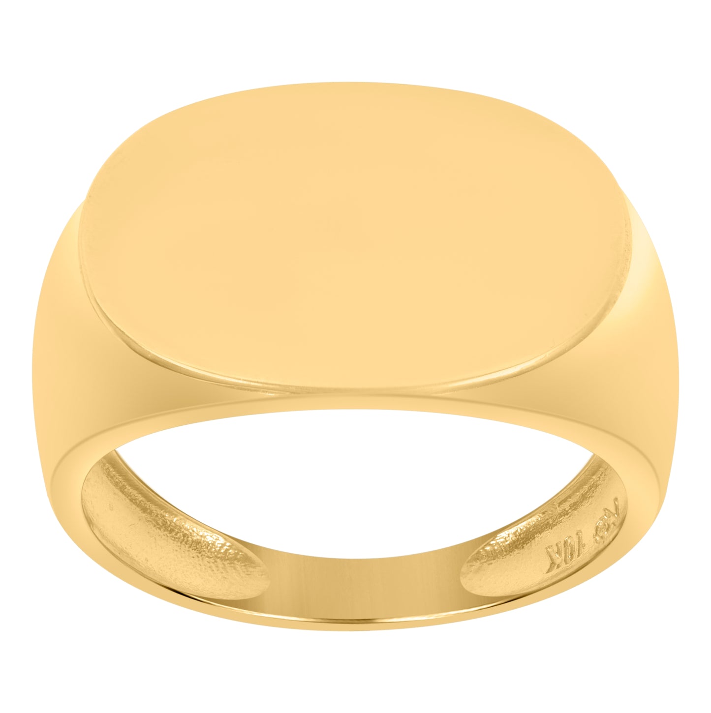 10K Yellow Gold Mens Signet Fashion Ring