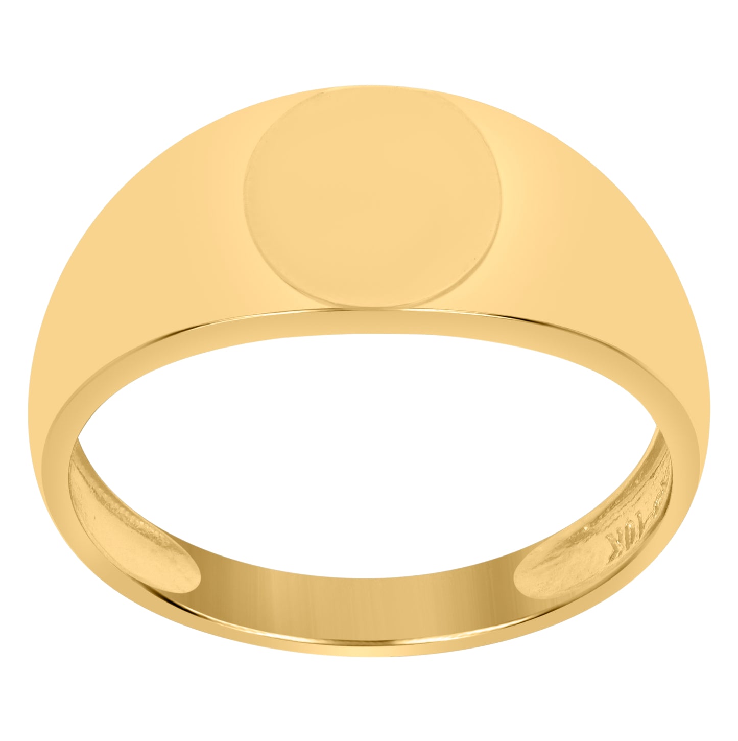 10K Yellow Gold Mens Signet Ring